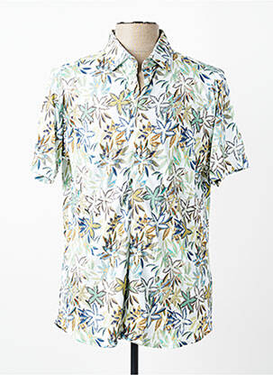 Chemise manches courtes imprimé tie and dye vert DESOTO homme