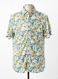 Chemise manches courtes imprimé tie and dye vert DESOTO homme