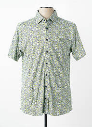 Chemise manches courtes imprimé fantaisie vert DESOTO homme