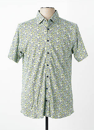 Chemise manches courtes imprimé fantaisie vert DESOTO homme