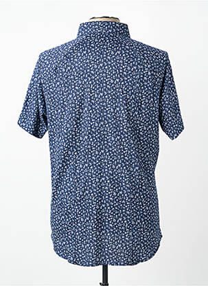 Chemise manches courtes coupe cintrée bleu DESOTO homme