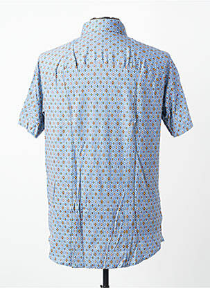 Chemise manches courtes coupe cintrée bleu DESOTO homme