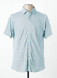 Chemise manches courtes imprimé fantaisie bleu DESOTO homme