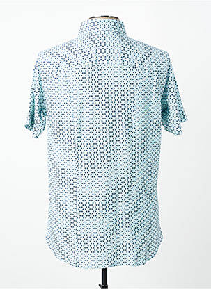 Chemise manches courtes imprimé fantaisie bleu DESOTO homme
