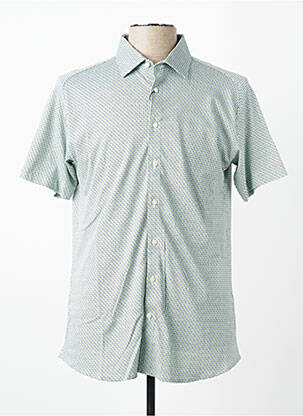Chemise manches courtes imprimé fantaisie vert DESOTO homme