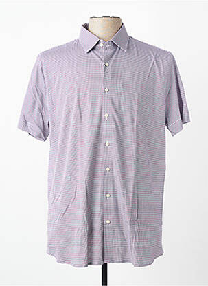 Chemise manches courtes coupe cintrée rouge DESOTO homme