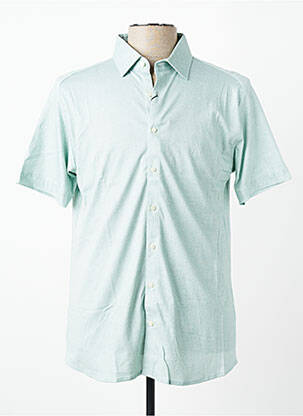 Chemise manches courtes coupe cintrée vert clair DESOTO homme