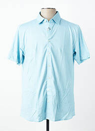 Chemise manches courtes coupe cintrée bleu DESOTO homme