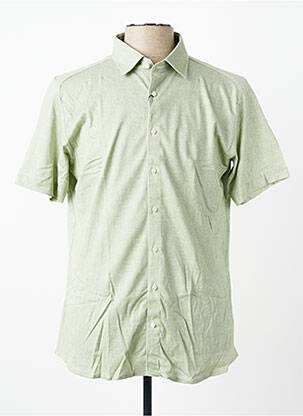Chemise manches courtes coupe cintrée vert fonce DESOTO homme