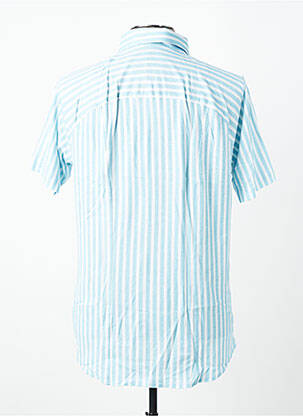 Chemise manches courtes coupe cintrée bleu DESOTO homme