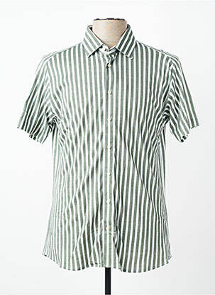 Chemise manches courtes coupe cintrée vert DESOTO homme