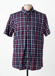 Chemise manches courtes imprimé carreaux rouge DESOTO homme
