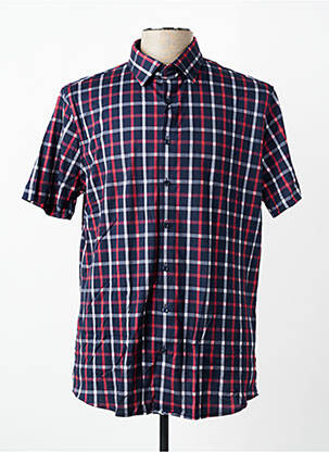 Chemise manches courtes coupe cintrée rouge DESOTO homme