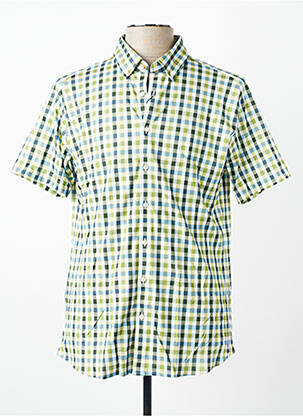 Chemise manches courtes coupe cintrée vert DESOTO homme