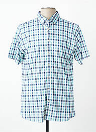 Chemise manches courtes coupe cintrée bleu DESOTO homme