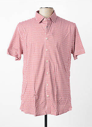 Chemise manches courtes coupe cintrée rouge DESOTO homme