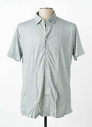 Chemise manches courtes coupe cintrée vert DESOTO homme