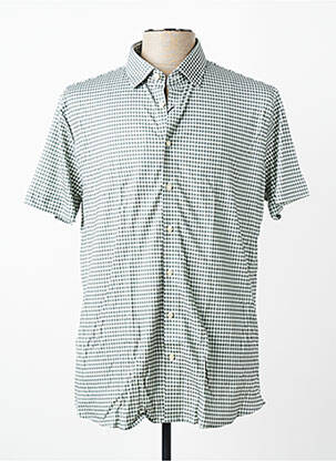 Chemise manches courtes coupe cintrée vert DESOTO homme