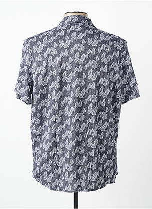 Chemise manches courtes col tailleur gris DESOTO homme