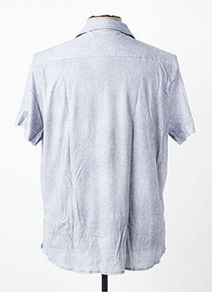 Chemise manches courtes col tailleur bleu DESOTO homme