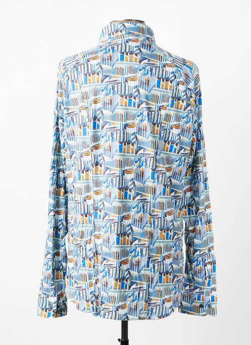 Chemise manches longues imprimé fantaisie bleu DESOTO homme