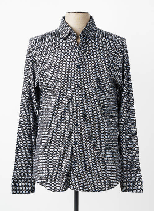Chemise manches longues coupe cintrée noir DESOTO homme
