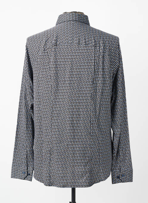 Chemise manches longues coupe cintrée noir DESOTO homme