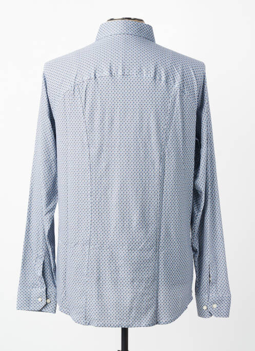 Chemise manches longues coupe cintrée bleu DESOTO homme