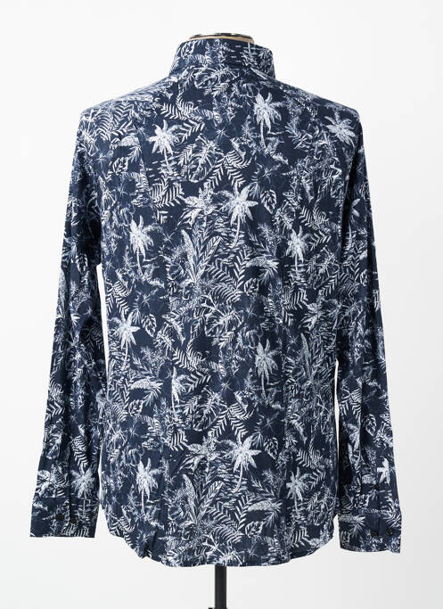 Chemise manches longues coupe cintrée bleu DESOTO homme