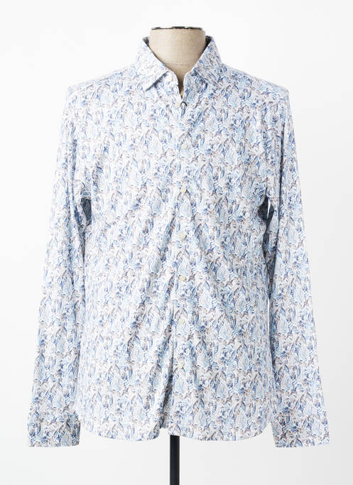 Chemise manches longues coupe cintrée bleu DESOTO homme