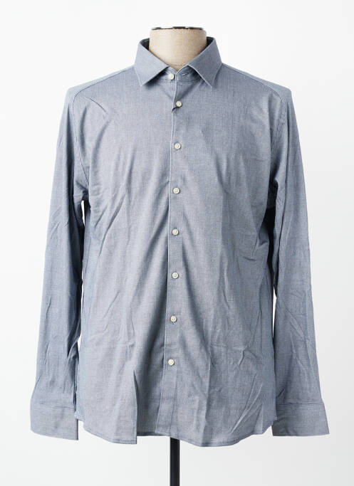 Chemise manches longues coupe cintrée gris DESOTO homme