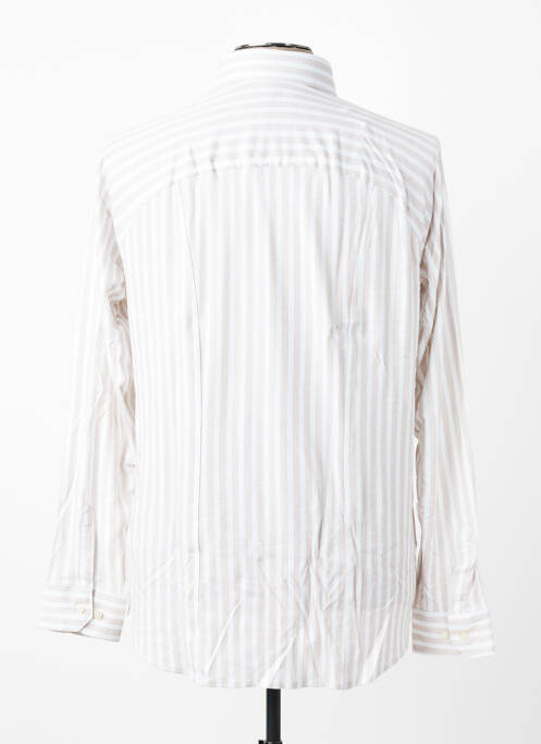 Chemise manches longues imprimé rayures beige DESOTO homme