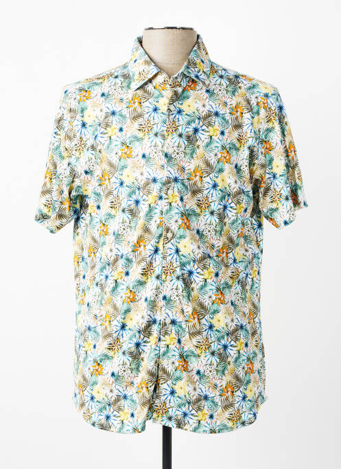 Chemise manches courtes imprimé tie and dye vert DESOTO homme