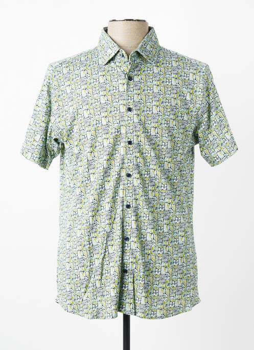 Chemise manches courtes imprimé fantaisie vert DESOTO homme