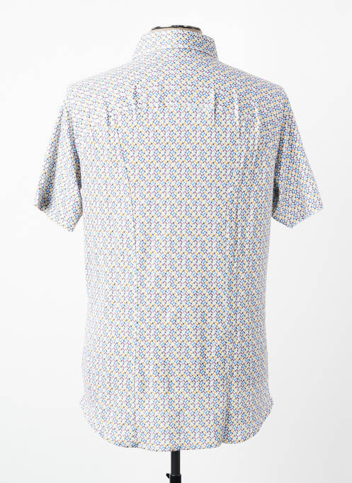 Chemise manches courtes coupe cintrée bleu DESOTO homme