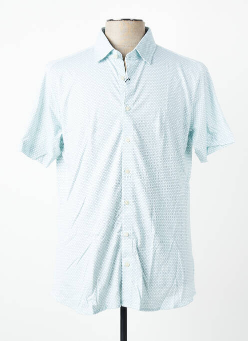 Chemise manches courtes imprimé fantaisie bleu DESOTO homme