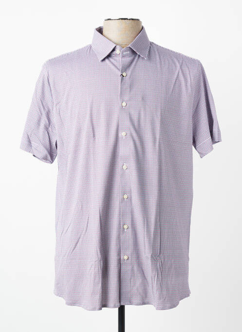 Chemise manches courtes coupe cintrée rouge DESOTO homme