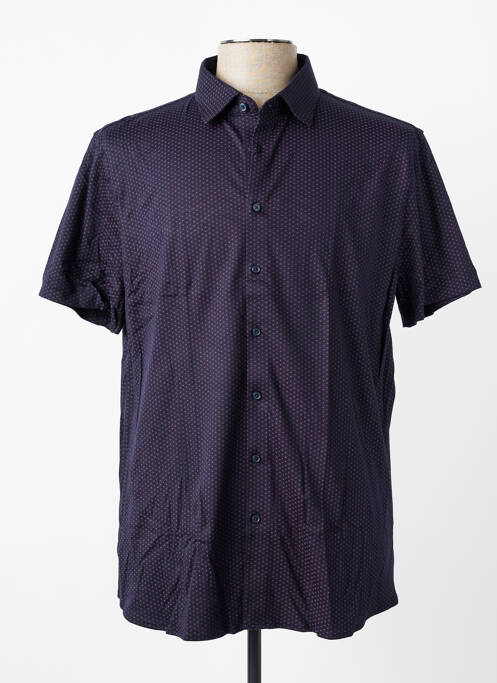 Chemise manches courtes imprimé fantaisie rouge DESOTO homme
