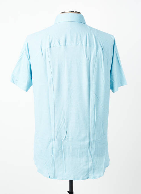 Chemise manches courtes coupe cintrée bleu DESOTO homme