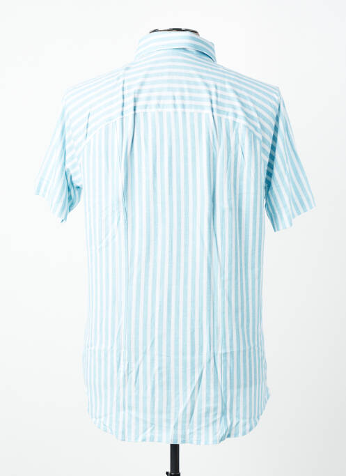 Chemise manches courtes coupe cintrée bleu DESOTO homme