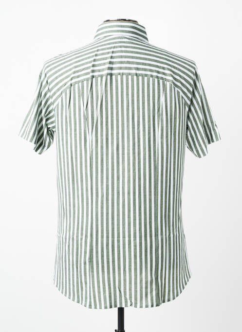 Chemise manches courtes coupe cintrée vert DESOTO homme