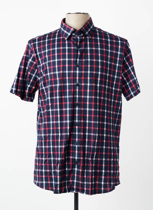 Chemise manches courtes coupe cintrée rouge DESOTO homme