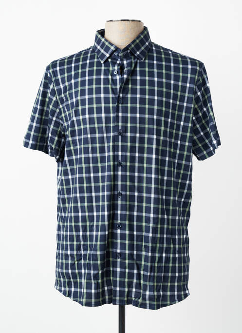 Chemise manches courtes coupe cintrée vert DESOTO homme