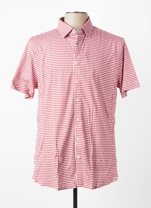 Chemise manches courtes coupe cintrée rouge DESOTO homme