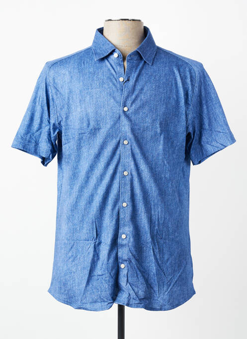 Chemise manches courtes coupe cintrée bleu clair DESOTO homme