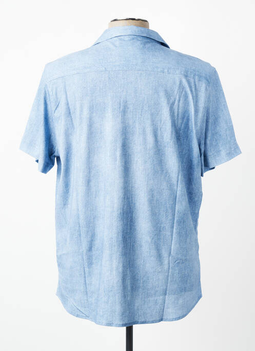 Chemise manches courtes col tailleur bleu clair DESOTO homme