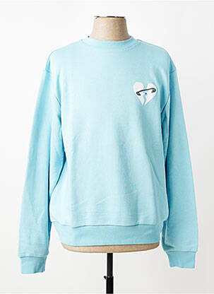 Sweat-shirt tissage jersey manches longues bleu MBM homme