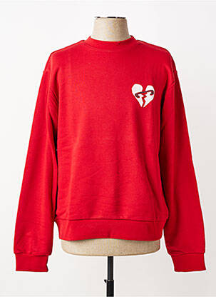 Sweat-shirt stretch manches longues rouge MBM homme