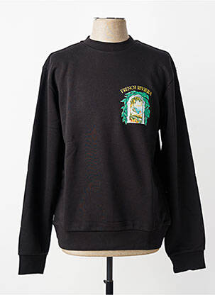 Sweat-shirt tissage jersey manches longues noir MBM homme