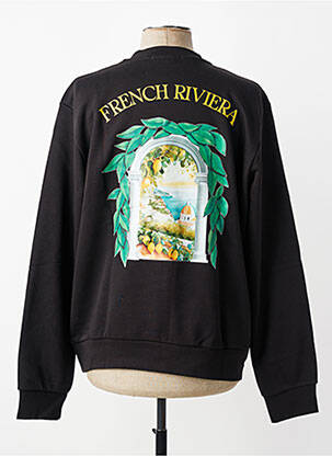 Sweat-shirt stretch manches longues noir MBM homme